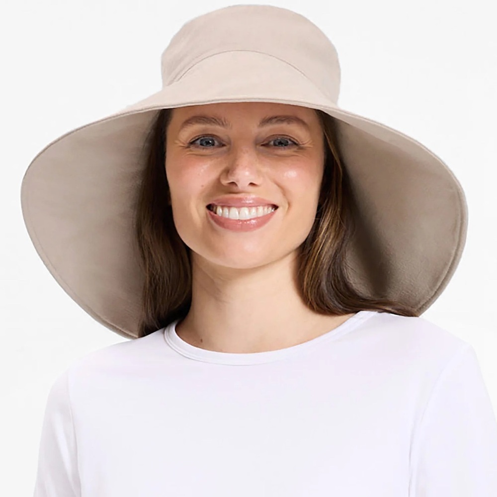 Solbari Ultra Wide Cotton Linen Hat UPF 50+